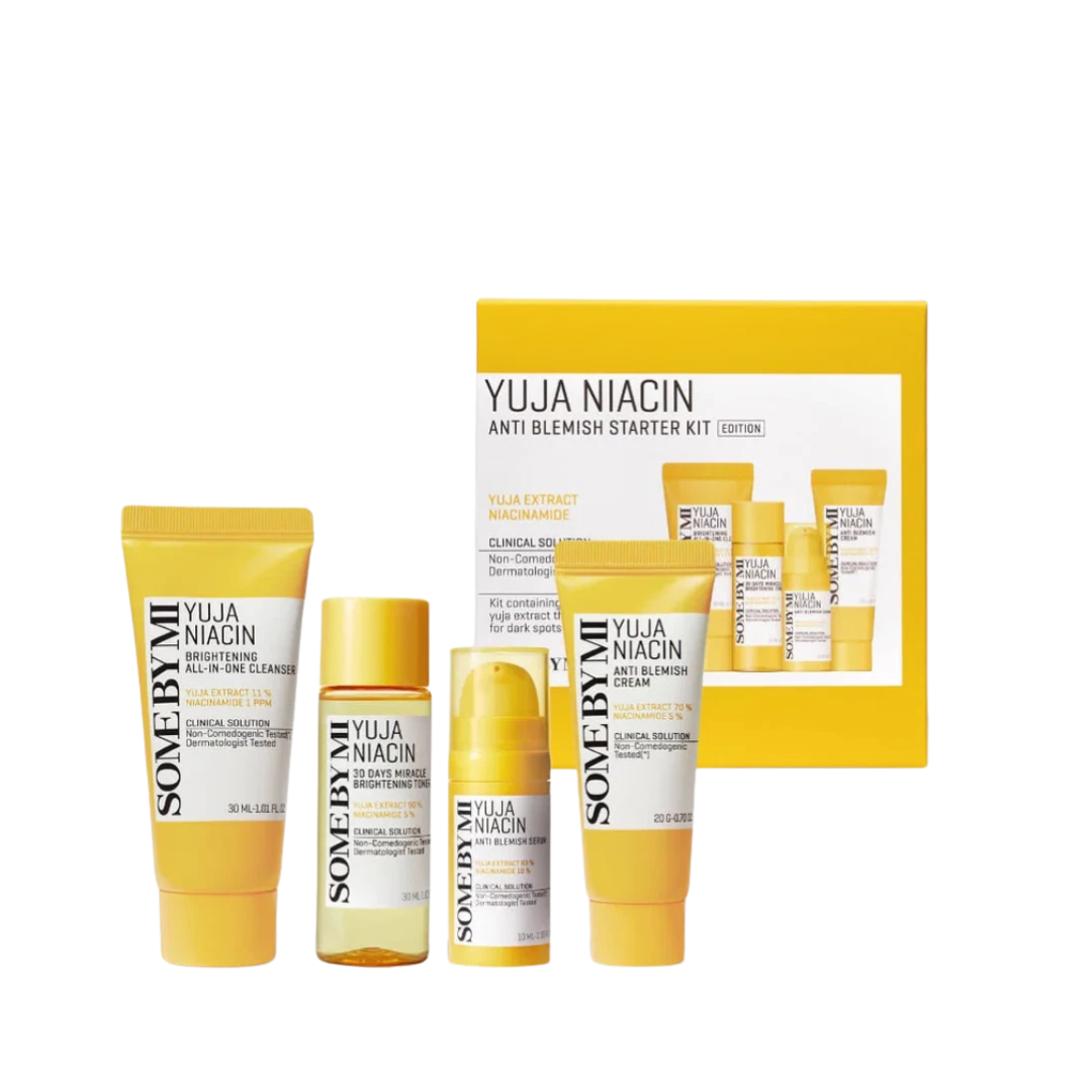 YUJA ANTI BLEMISH STARTER KIT [Cleanser 30ml, Toner 30ml, Serum 10ml, Cream 20ml]